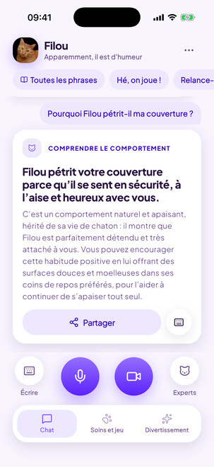 Des réponses sur le comportement et les soins