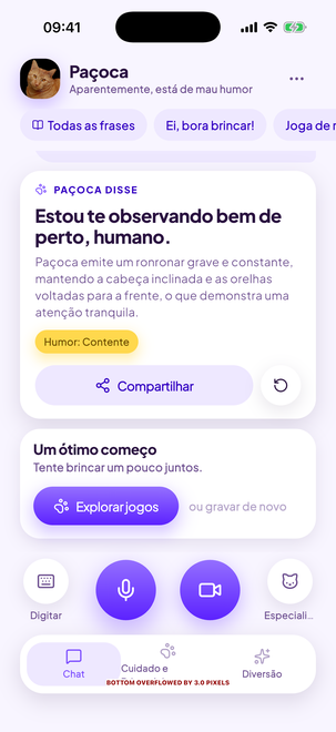 Linguagem corporal e som, analisados juntos